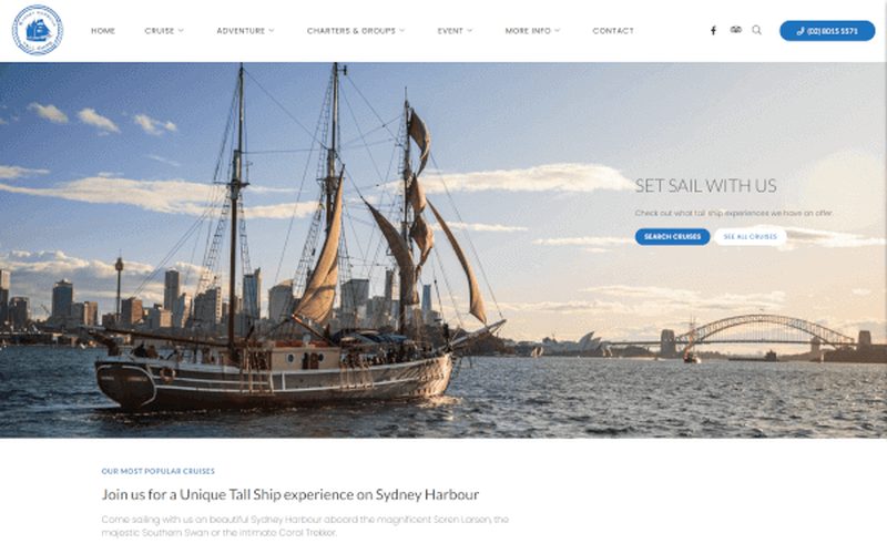 Sydney Tall Ships website home page